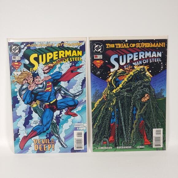 9 Book Lot Superman The Man of Steel Vol. 1 DC 1995–1996 Simonson Stern VG+ B&B - Picture 2 of 5